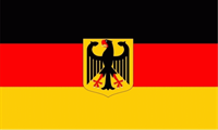 Deutschland Flagge mit Adler 90x150 cm
