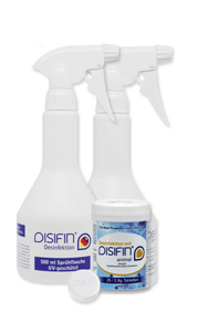 DISIFIN animal Desinfektionstabs Dose mit 25 Tabs inkl. 2 Sprühflaschen